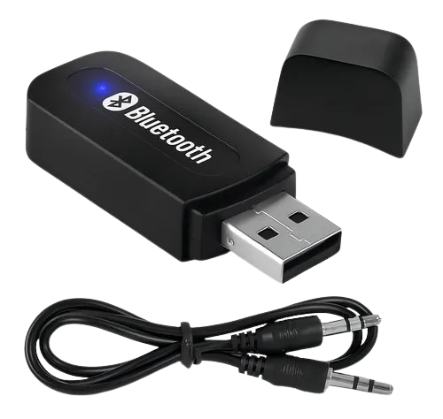 Receptor De Música Sem Fio Bluetooth P2 Usb Adaptador Áudio Portátil Automotivo