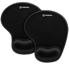 Mouse Pad Home Office Preto Emborrachado 27X19 