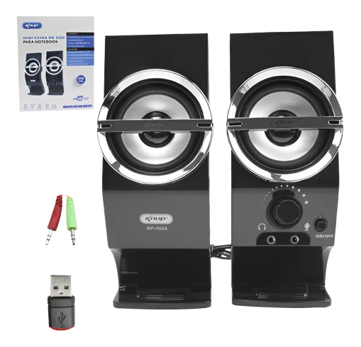 Caixa De Som Mini Auto Falante Notebook Pc Knup Kp-7024 5w