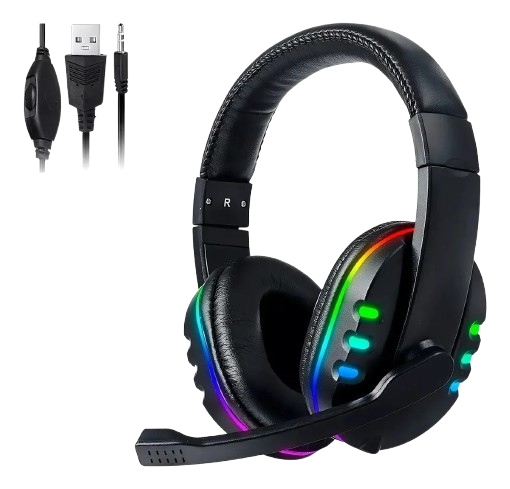Fone Headset Gamer Rgb Usb Com Microfone Sem Ruidos Original