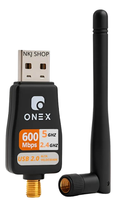 Adaptador Usb Wi-fi 5 Ghz Dual Band 600 Mbps Com Antena