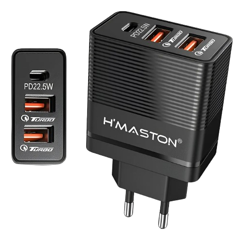 Fonte Carregador Celular Turbo Tipo C 3 Portas Para iPhone