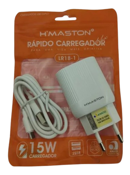 kit carregador nas versoes micro -usb / tipo-c /iphone 