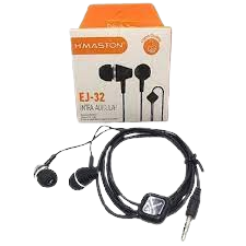 fone de ouvido com fio P2 versao preto e branco